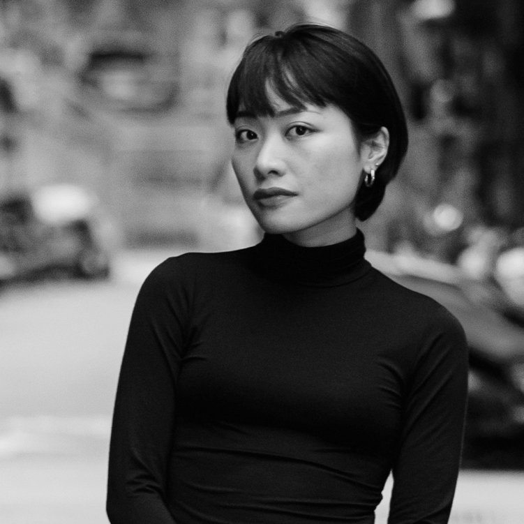 Black and white portrait of Rosalie Yu